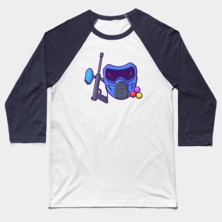 Paintball Cartoon Baseball T-Shirt